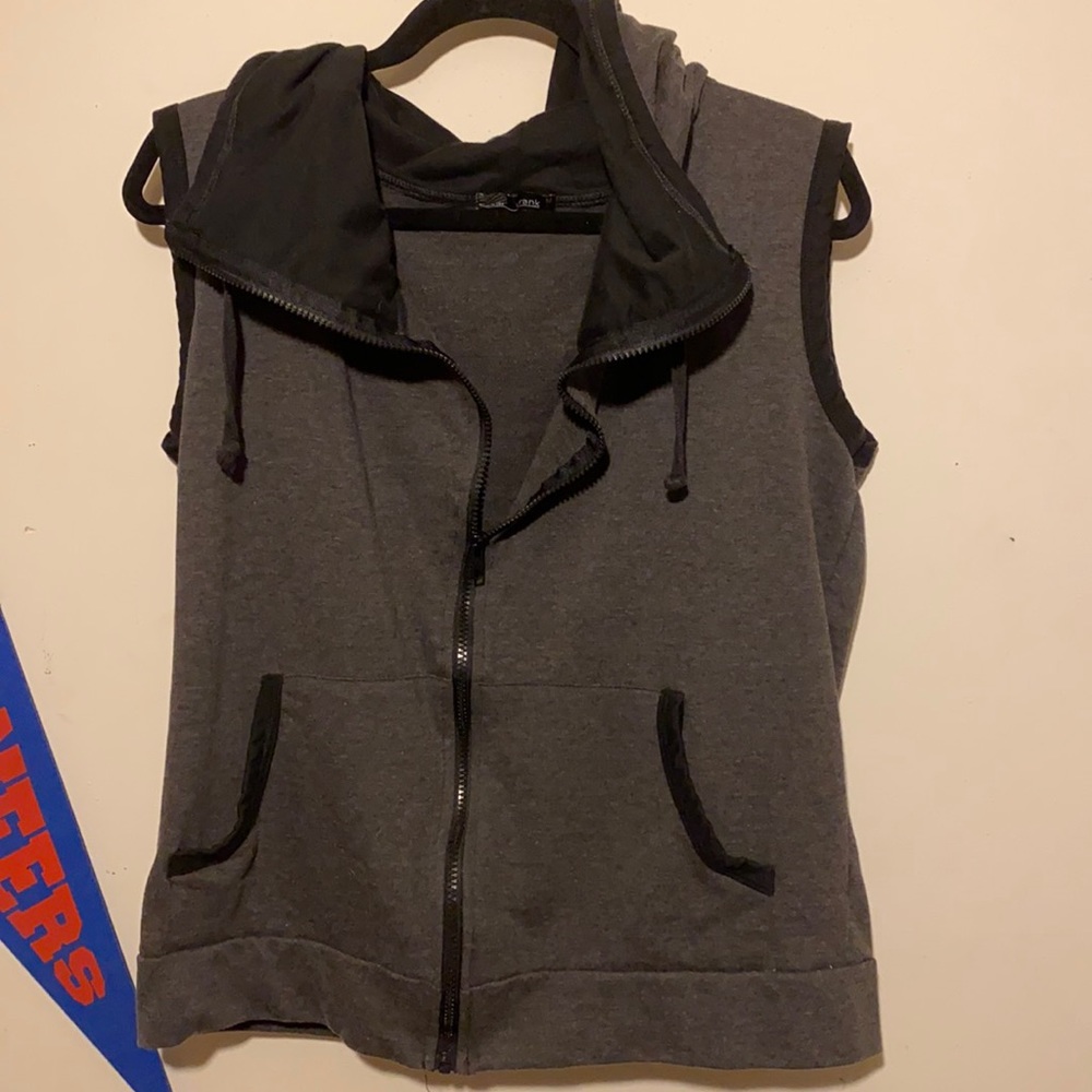 Hooded Sweater Vest with pockets